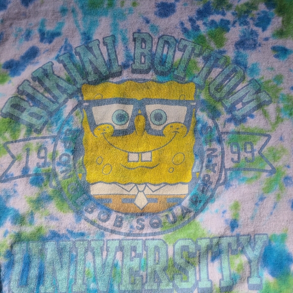 Hand made tie dye SpongeBob crop top. - Picture 3 of 4